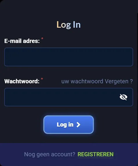 Connexion à votre compte : champ e-mail et mot de passe