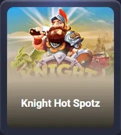 Chevalier barbu avec des dragons, jeu de machines à sous Knight Hot Spotz