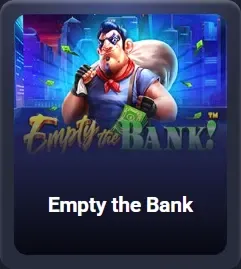Voleur masqué avec un sac d'argent, jeu de machine à sous "Empty the Bank